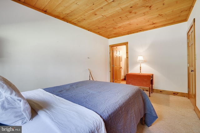 32 Black Bear Rd, Albrightsville, PA 18210 - carpeted bedroom with wood ceiling and baseboards