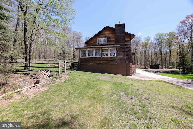32 Black Bear Rd, Albrightsville, PA 18210 - view of side of property with a chimney