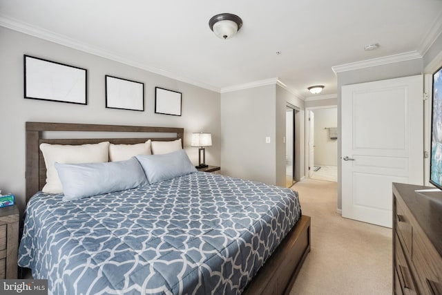 12001 Market St Unit 441, Reston, VA 20190 - bedroom with ornamental molding and light carpet