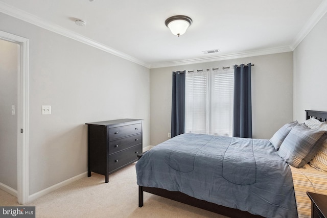 12001 Market St Unit 441, Reston, VA 20190 - bedroom featuring crown molding, light carpet, and baseboards