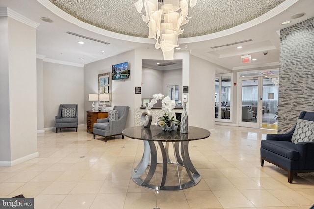 12001 Market St Unit 441, Reston, VA 20190 - common area with crown molding and recessed lighting