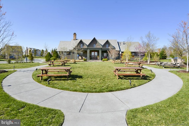 surrounding community featuring a lawn