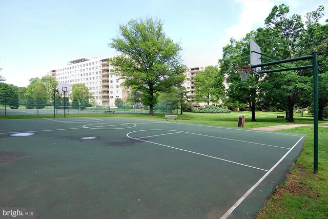 view of basketball court featuring community basketball court