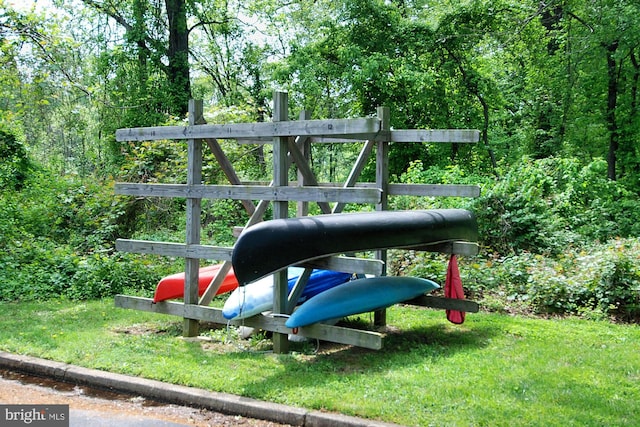 view of playground with a yard