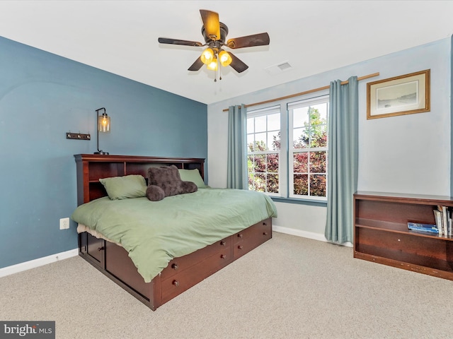 9731 Wyndham Dr, Frederick, MD 21704 - bedroom with baseboards, carpet floors, and a ceiling fan
