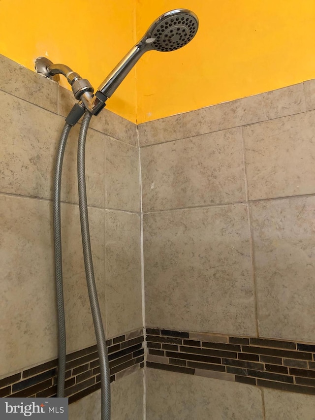 bathroom view of a tile shower