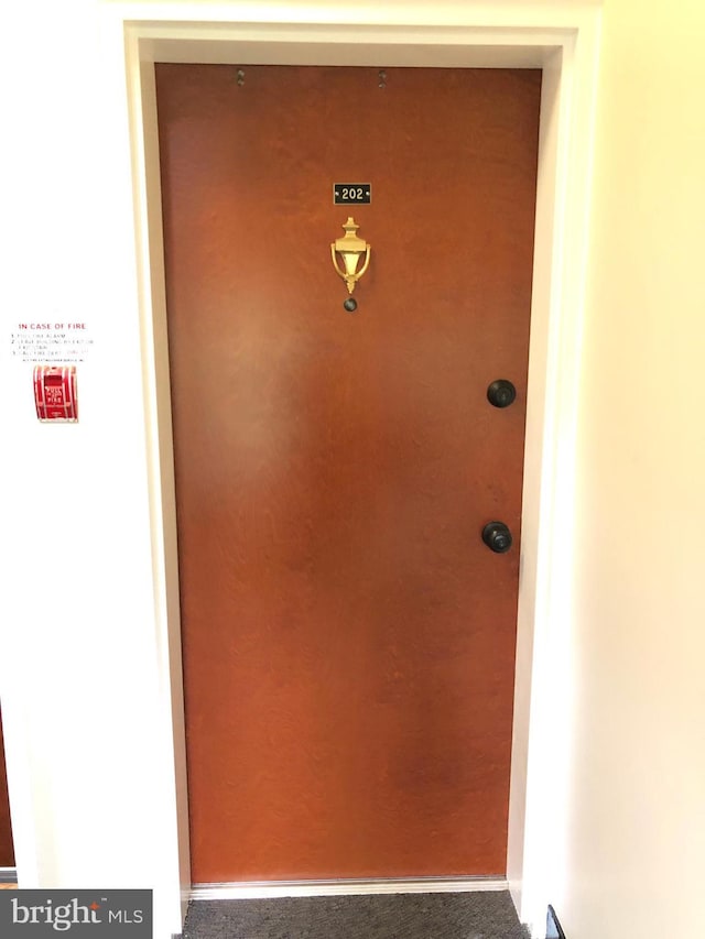 view of doorway to property