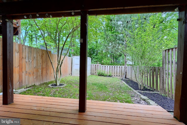 view of wooden deck