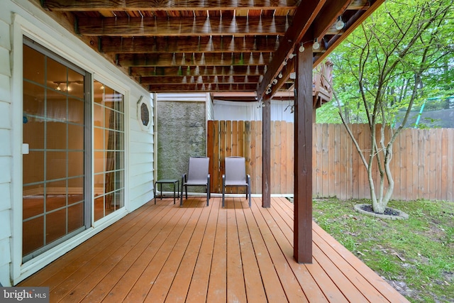 deck with fence