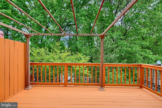 view of wooden terrace