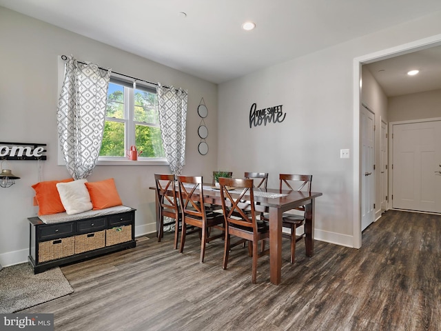 16016 Ambleside Ct, Hughesville, MD 20637 - dining area with wood finished floors, baseboards, and recessed lighting