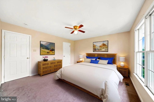 115 Emmitsburg Rd, Thurmont, MD 21788 - carpeted bedroom with multiple windows, baseboards, and ceiling fan