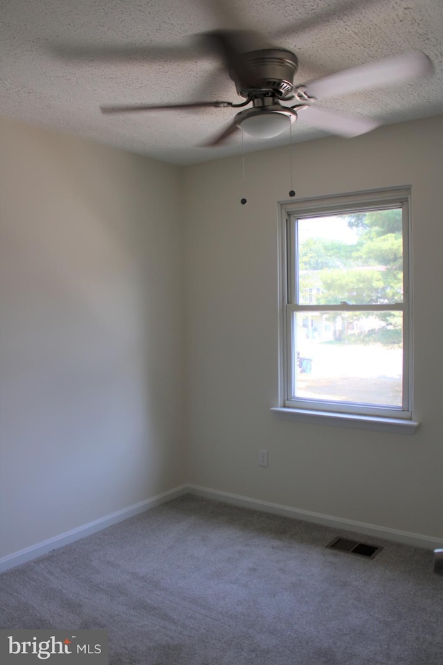 8323 Revelation Ave, Walkersville, MD 21793 - carpeted spare room featuring ceiling fan, a textured ceiling, and baseboards