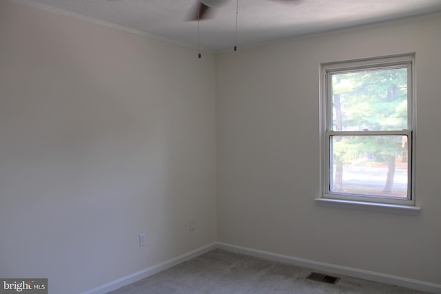 8323 Revelation Ave, Walkersville, MD 21793 - empty room with light carpet, baseboards, a ceiling fan, and ornamental molding