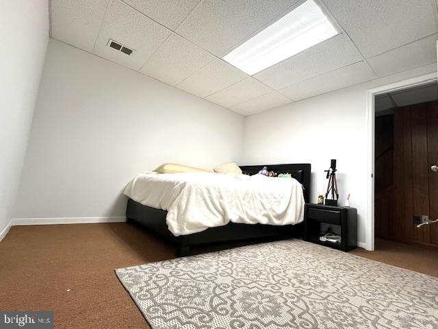 5044 Head Ct, Fairfax, VA 22032 - bedroom featuring carpet, baseboards, and a paneled ceiling