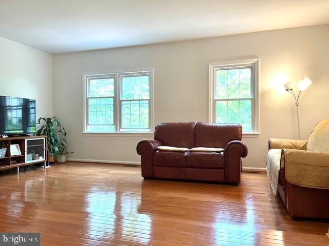 5044 Head Ct, Fairfax, VA 22032 - living area with hardwood / wood-style flooring and baseboards