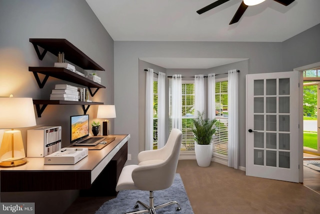 32 Beau Ridge Dr, Stafford, VA 22556 - carpeted office with a ceiling fan
