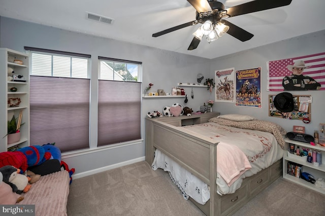 32 Beau Ridge Dr, Stafford, VA 22556 - bedroom featuring light carpet, a ceiling fan, and baseboards