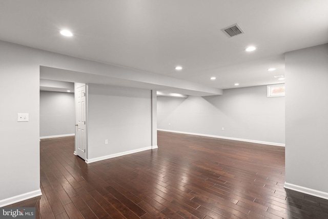 32 Beau Ridge Dr, Stafford, VA 22556 - finished below grade area featuring baseboards, hardwood / wood-style flooring, and recessed lighting