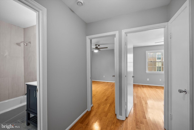 4559 Airlie Way, Annandale, VA 22003 - corridor with light wood-style flooring and baseboards