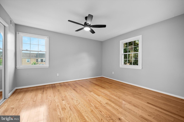 4559 Airlie Way, Annandale, VA 22003 - empty room with light wood finished floors, baseboards, and a ceiling fan