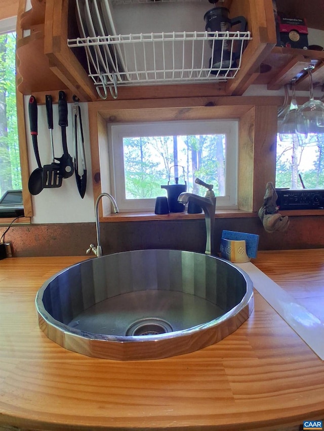 kitchen view of a sink