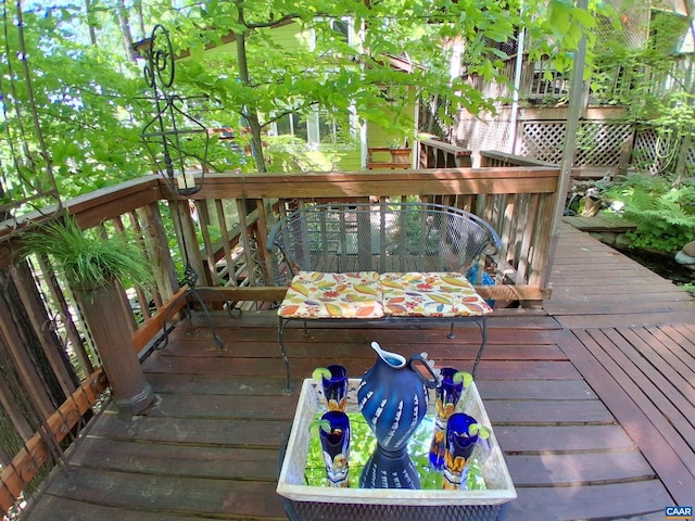 view of wooden deck