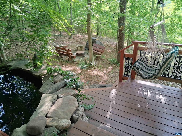 view of wooden terrace