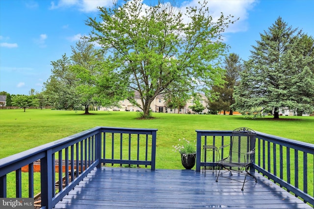 3467 Gleneagles Dr, Chambersburg, PA 17202 - wooden deck featuring a lawn