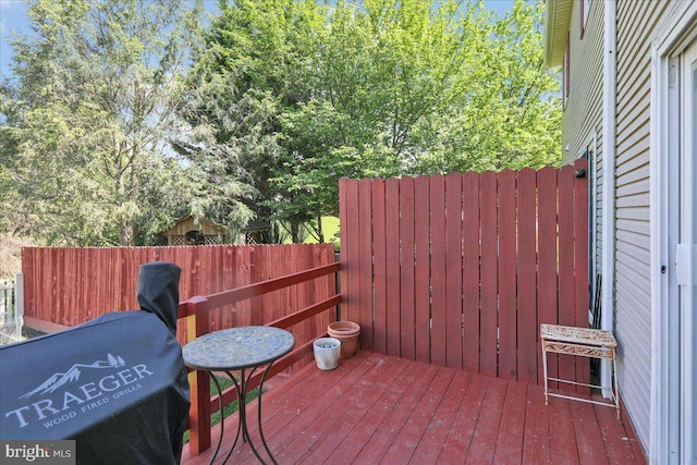 wooden deck with fence
