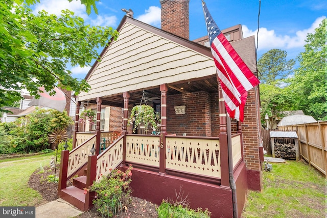 416 S Adams St, Arlington, VA 22204 - exterior space with brick siding and a chimney