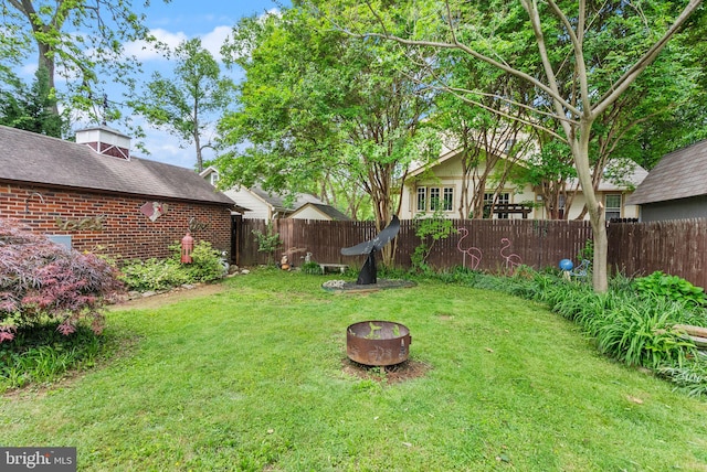 416 S Adams St, Arlington, VA 22204 - view of yard with an outdoor fire pit