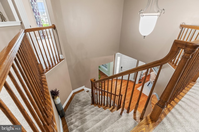 10701 Monocacy Way, Manassas, VA 20112 - staircase with baseboards and wood finished floors