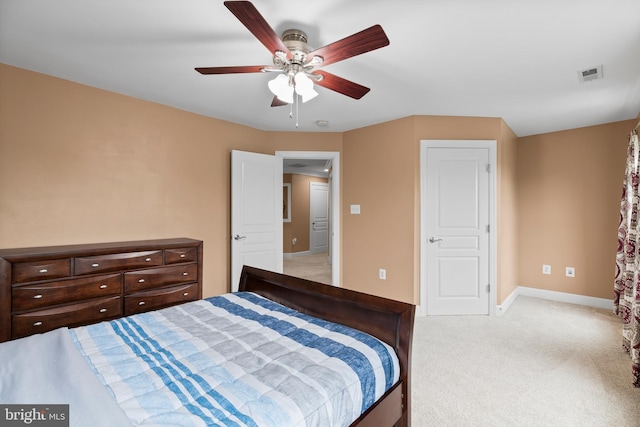10701 Monocacy Way, Manassas, VA 20112 - bedroom featuring light colored carpet, baseboards, and ceiling fan