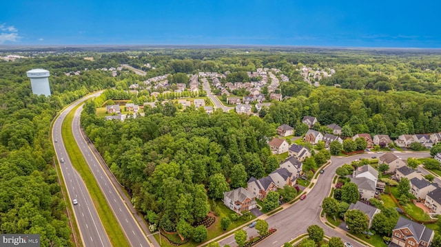 10701 Monocacy Way, Manassas, VA 20112 - aerial perspective of suburban area featuring a highway and a heavily wooded area