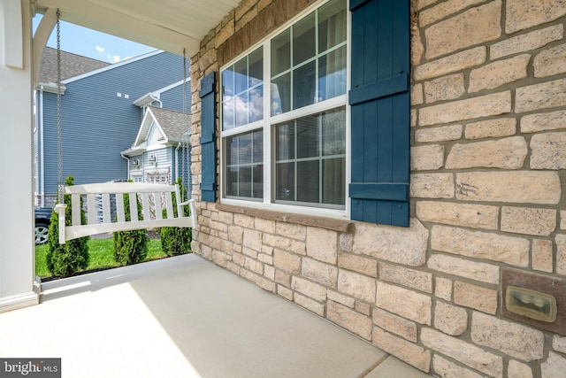 balcony with covered porch