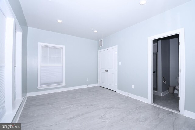 41 Green Dome Pl, Gaithersburg, MD 20878 - unfurnished bedroom featuring baseboards, recessed lighting, and connected bathroom
