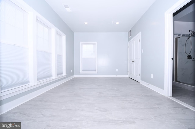 41 Green Dome Pl, Gaithersburg, MD 20878 - unfurnished bedroom with baseboards, recessed lighting, and marble finish floors