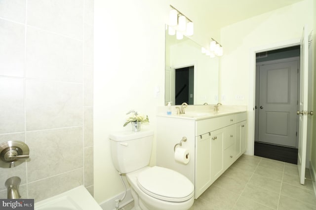 41 Green Dome Pl, Gaithersburg, MD 20878 - bathroom with tile patterned floors, toilet, and double vanity
