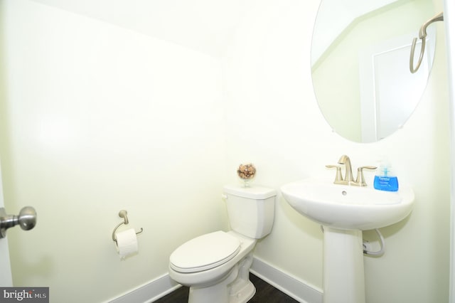 41 Green Dome Pl, Gaithersburg, MD 20878 - bathroom with toilet, baseboards, and wood finished floors