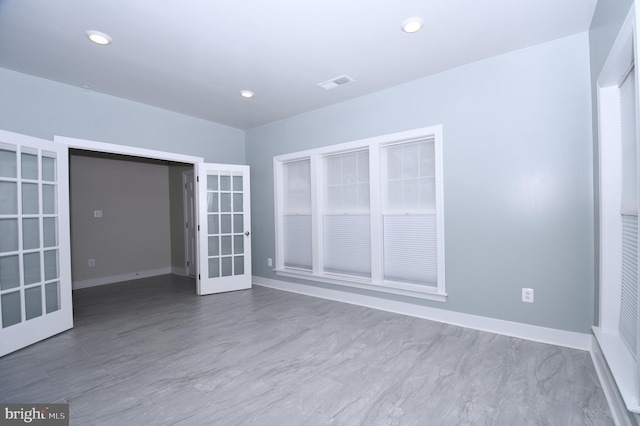41 Green Dome Pl, Gaithersburg, MD 20878 - spare room featuring french doors, baseboards, and recessed lighting