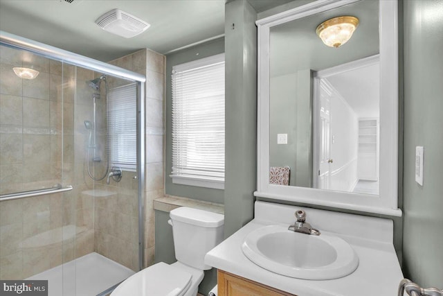 200 Boxwood Ln, Cinnaminson, NJ 08077 - full bathroom with a shower stall, toilet, and vanity