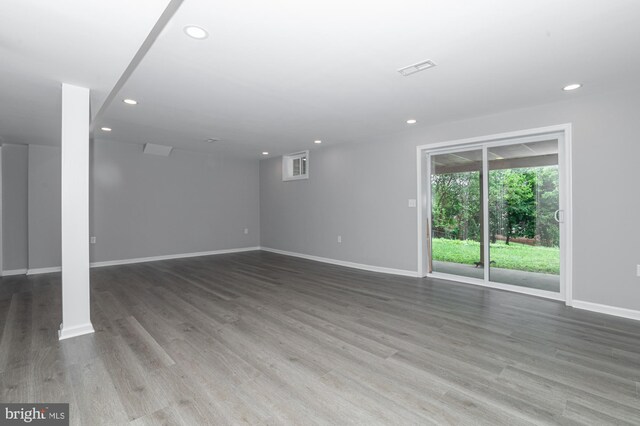 609 6th Ave, Brunswick, MD 21716 - unfurnished room with baseboards, recessed lighting, and wood finished floors