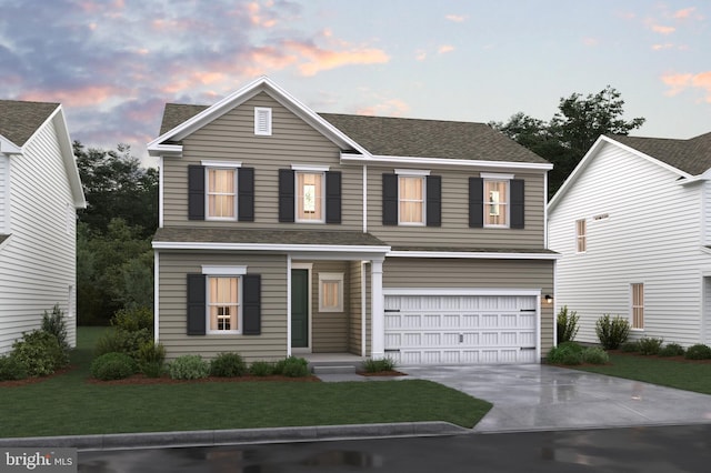 14956 Channal Run, Ellendale, DE 19941 - traditional-style home featuring driveway, a garage, and a shingled roof