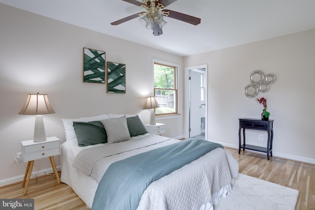 7923 Karl Rd, Alexandria, VA 22308 - bedroom with wood finished floors, baseboards, and a ceiling fan