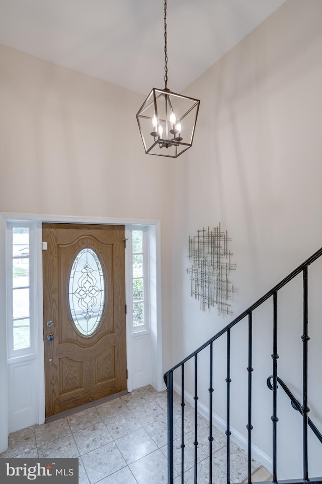 7923 Karl Rd, Alexandria, VA 22308 - foyer entrance featuring a chandelier