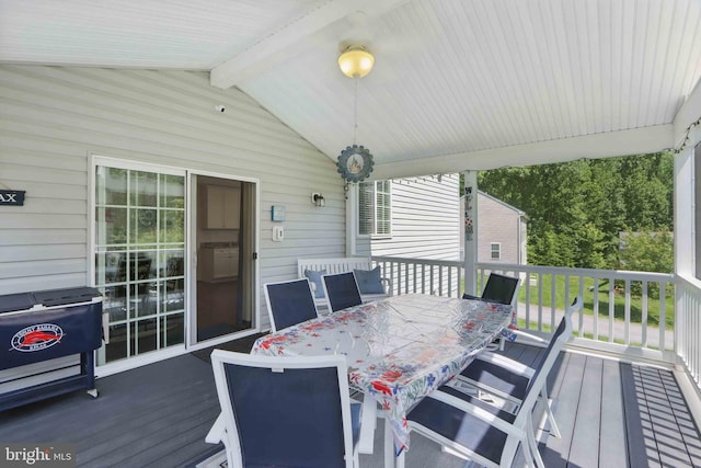 7571 Kindler Overlook Dr, Laurel, MD 20723 - wooden terrace featuring outdoor dining space