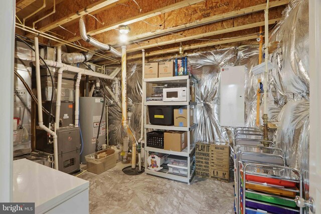 7571 Kindler Overlook Dr, Laurel, MD 20723 - unfinished below grade area featuring gas water heater