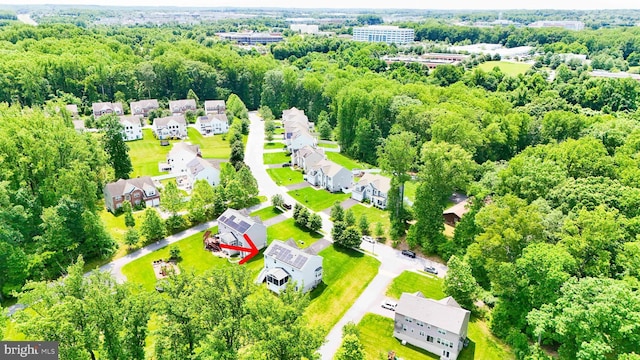 7571 Kindler Overlook Dr, Laurel, MD 20723 - aerial perspective of suburban area featuring a heavily wooded area