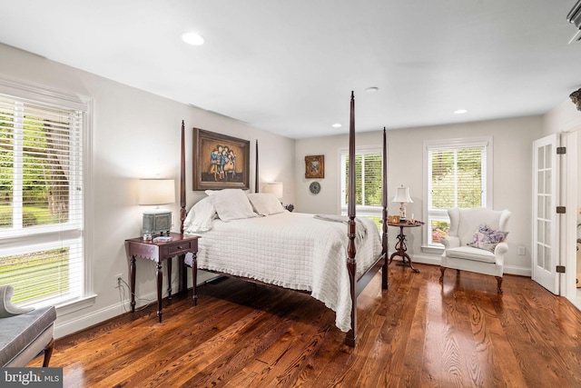13928 Green Branch Dr, Phoenix, MD 21131 - bedroom with baseboards, wood finished floors, and recessed lighting